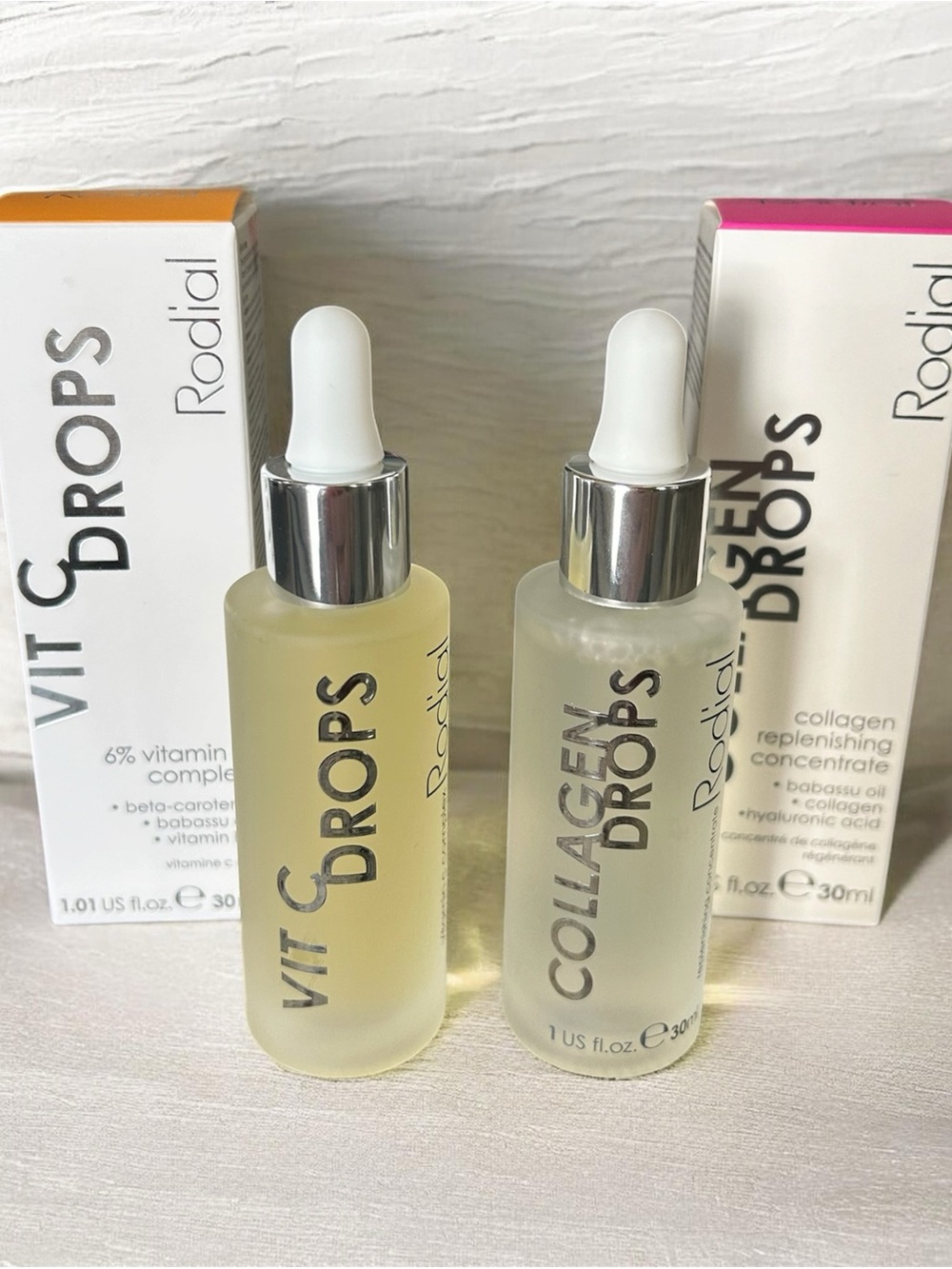Rodial Vit Drops & Collagen Drops Duo — new in boxes